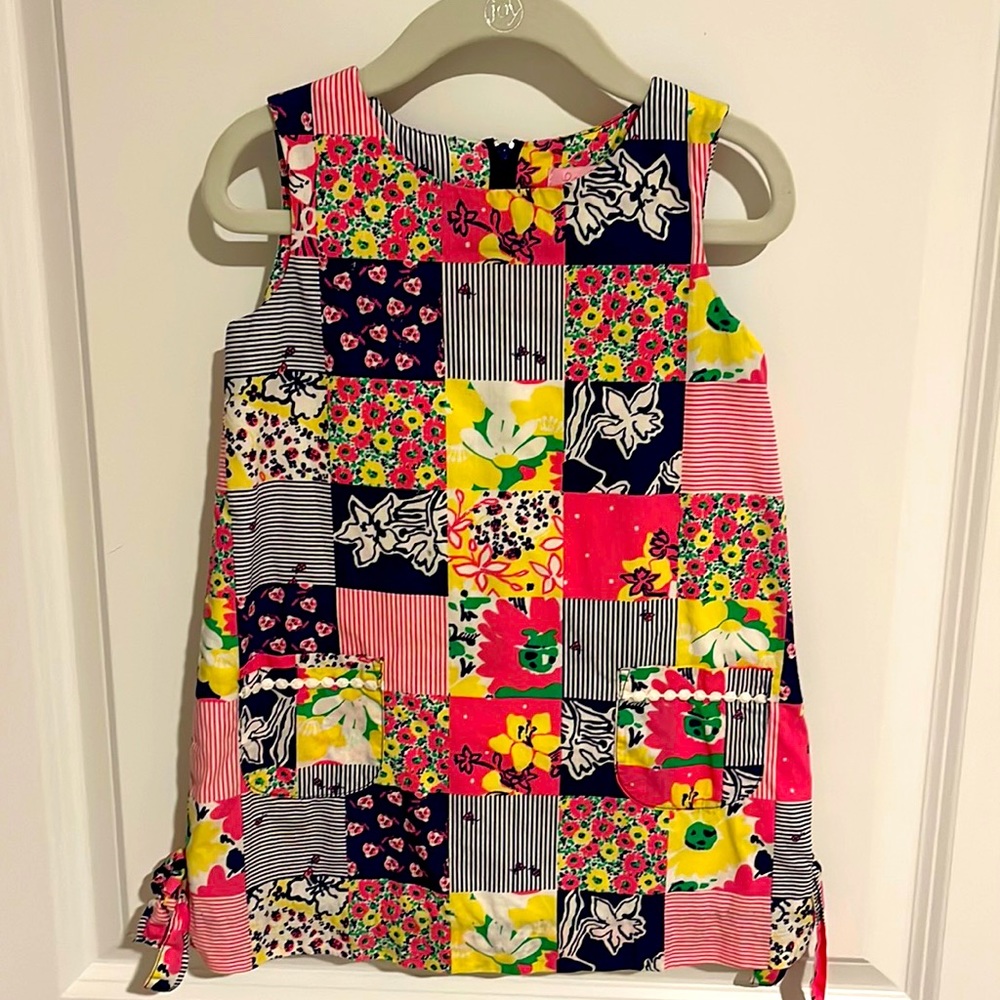 EUC size 3 Lilly Pulitzer patchwork print shift dress